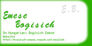 emese bogisich business card